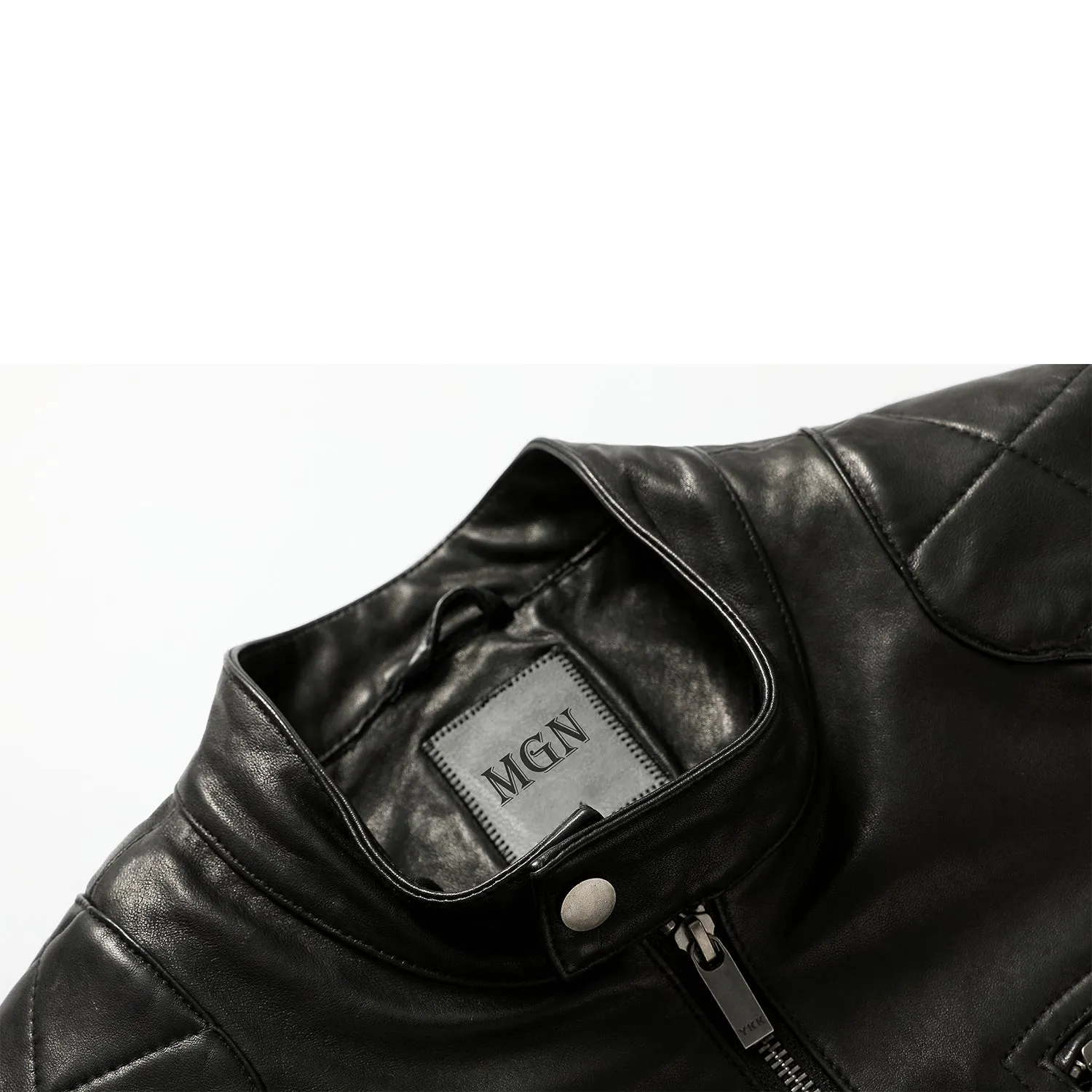 Men Real Leather Jacket cafe racer