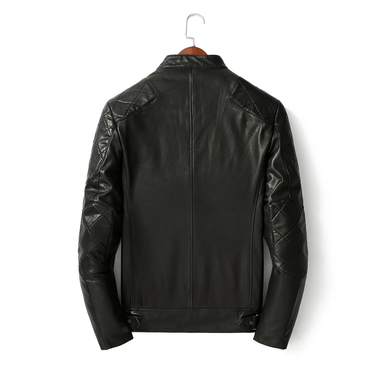 Men Real Leather Jacket cafe racer