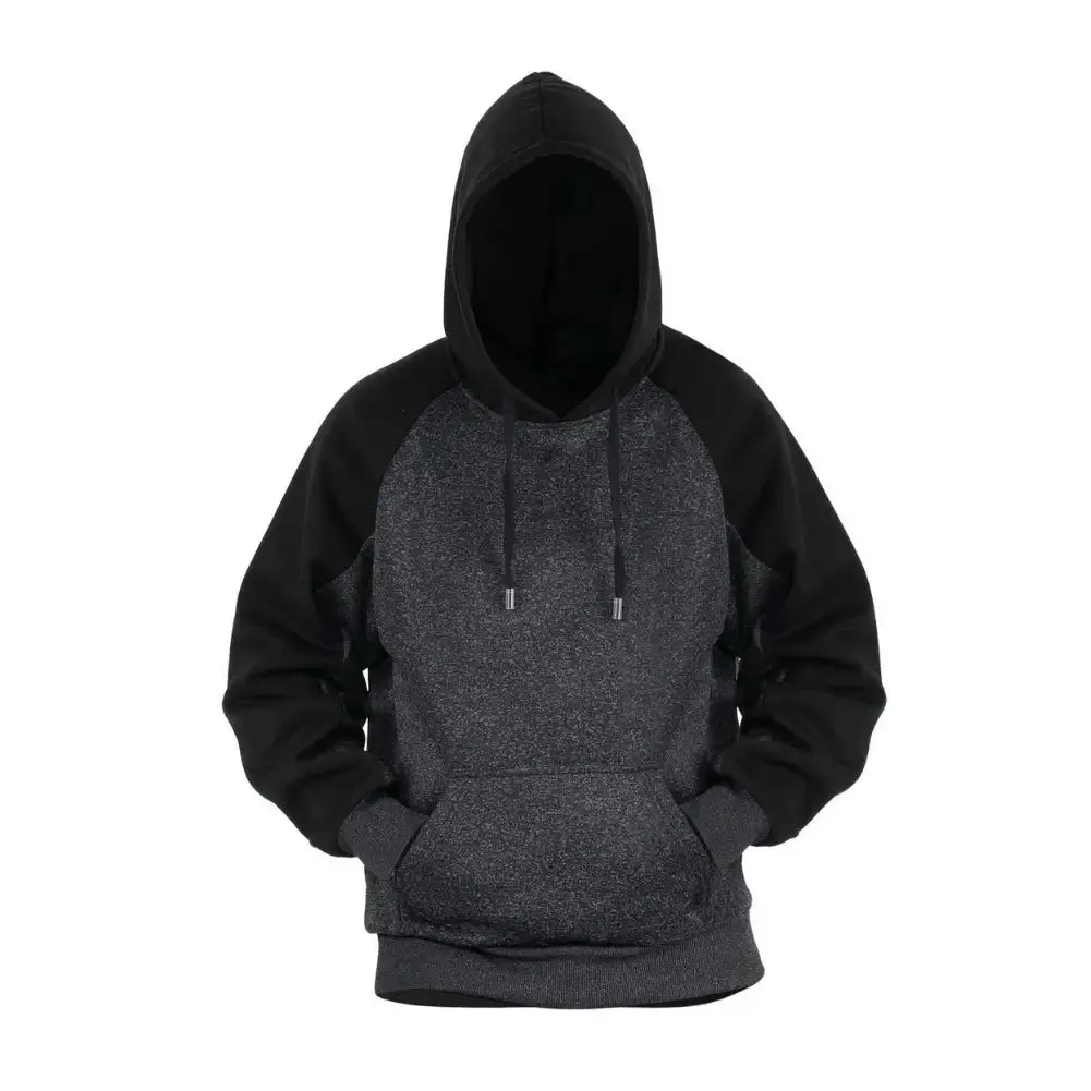 Men’s Color-Block Fleece Pullover Hoodie