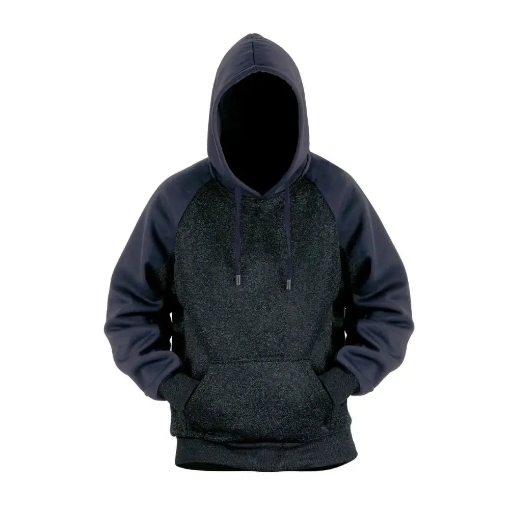 Men’s Color-Block Fleece Pullover Hoodie