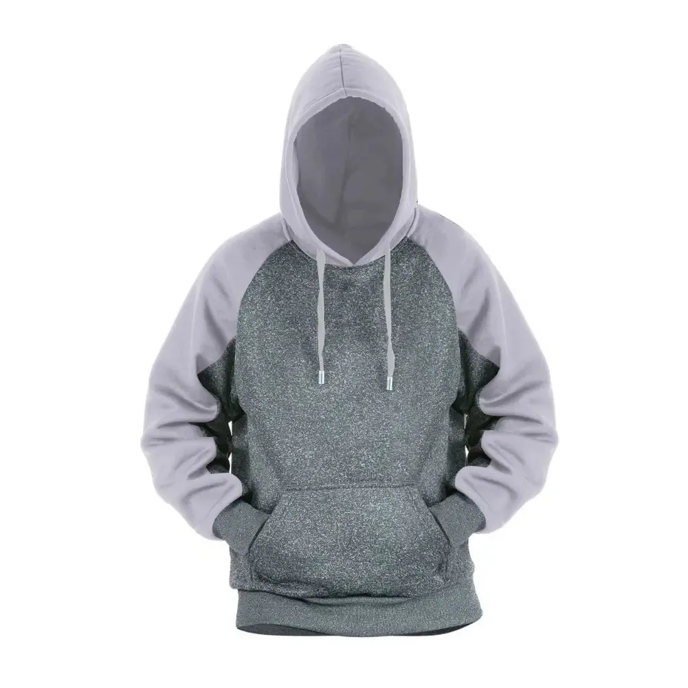 Men’s Color-Block Fleece Pullover Hoodie