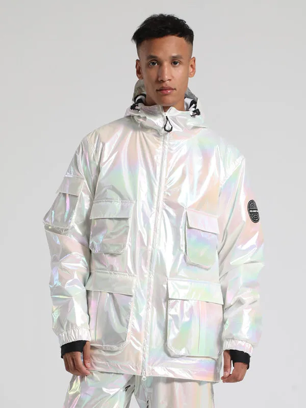 Men's Gsou Snow Neon Holographic Cargo Snow Jacket