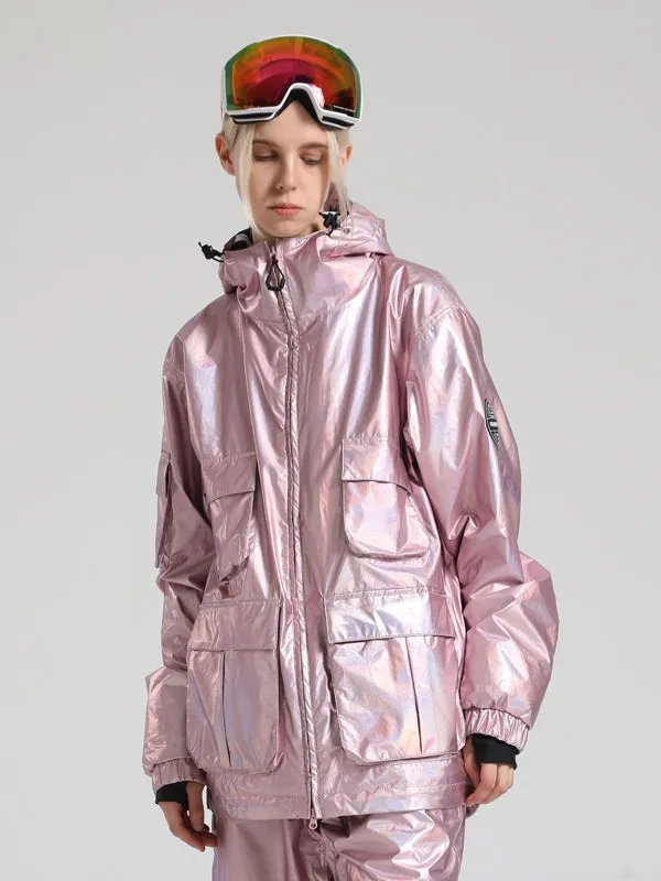 Men's Gsou Snow Neon Holographic Cargo Snow Jacket