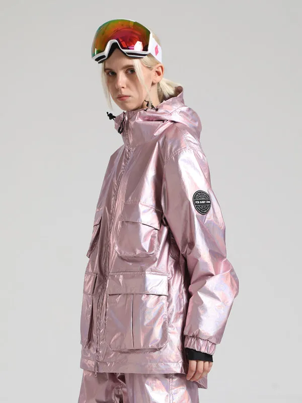 Men's Gsou Snow Neon Holographic Cargo Snow Jacket