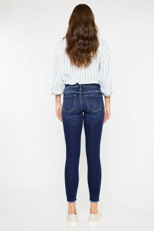 MID RISE ANKLE SKINNY JEANS-KC20009D