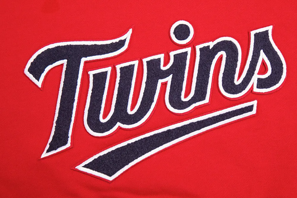 MLB MINNESOTA TWINS CLASSIC WOMEN'S CROPPED PO HOODIE (RED)