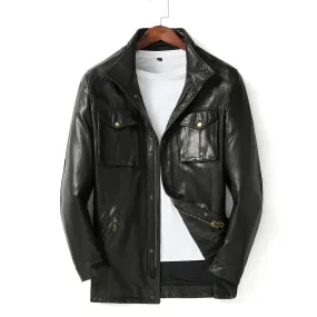 Motorcycle Jacket – Men’s Long Black Motorcycle Jacket