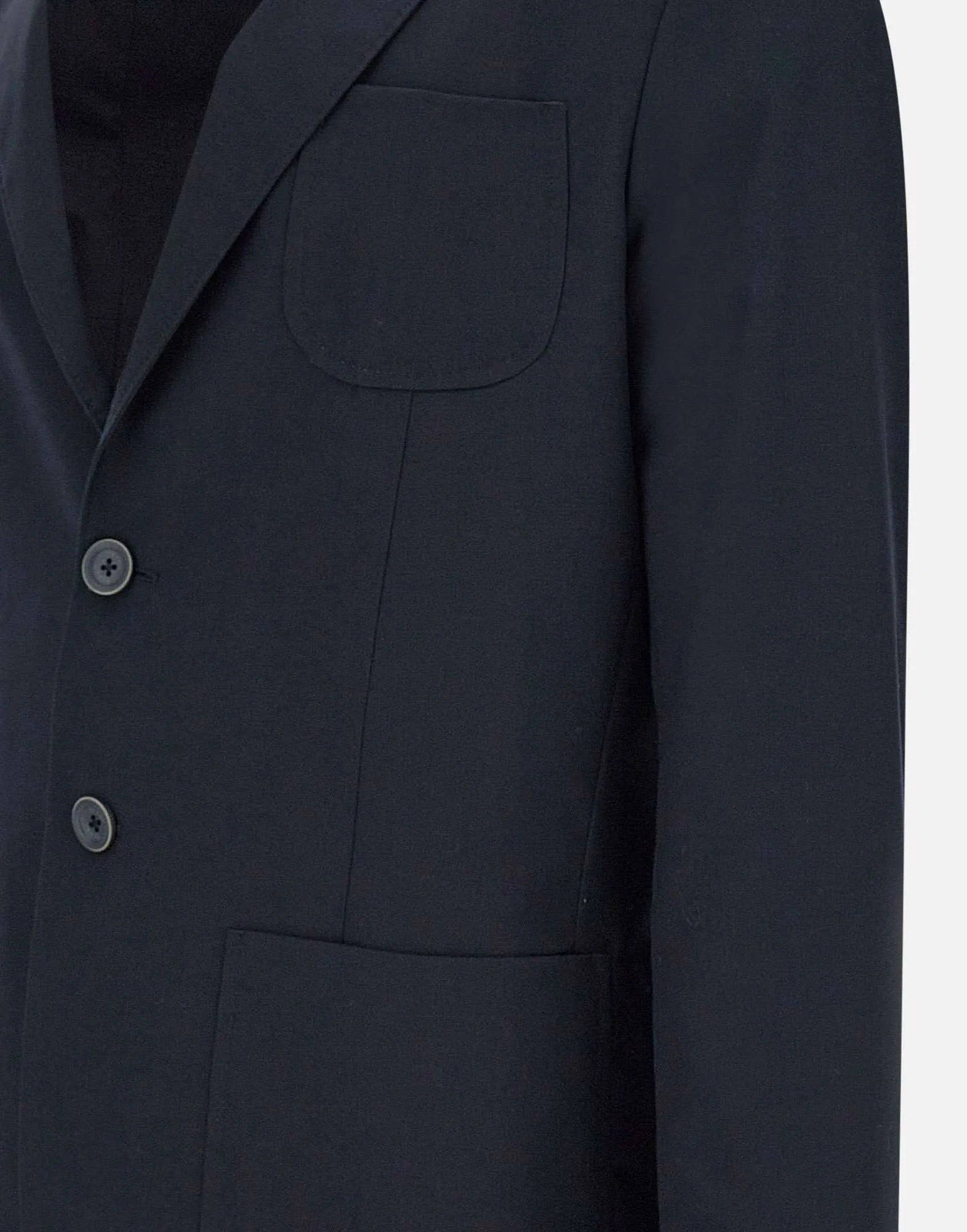 Navy Blue Viscose Blend Blazer