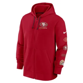 Nike Men's San Francisco 49ers Surrey Full-Zip Hoodie - Scarlet