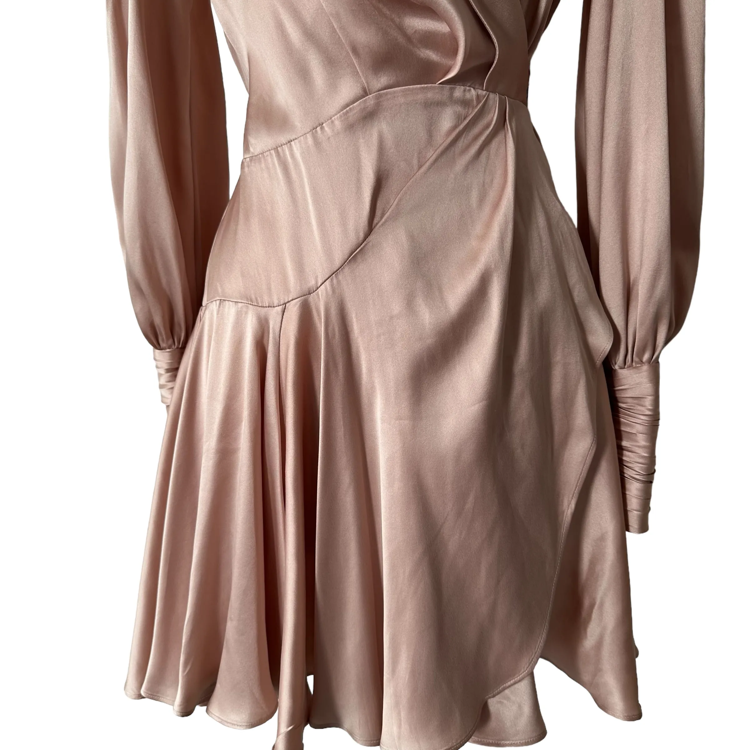 Nude Pink Silk Dress - XS