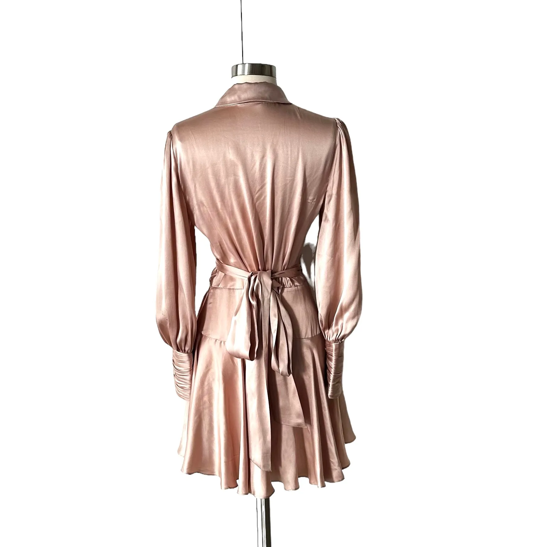 Nude Pink Silk Dress - XS