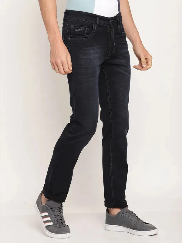 Octave Men Navy Blue Regular Fit Stretchable Jeans