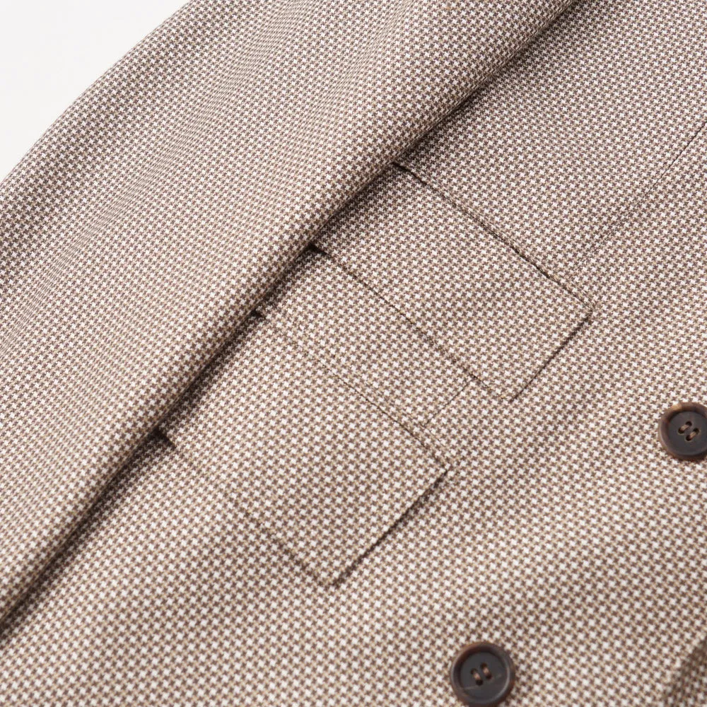 Orazio Luciano Houndstooth Silk and Wool Sport Coat