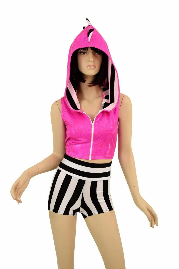 Pink Zebra Dragon Hoodie Set