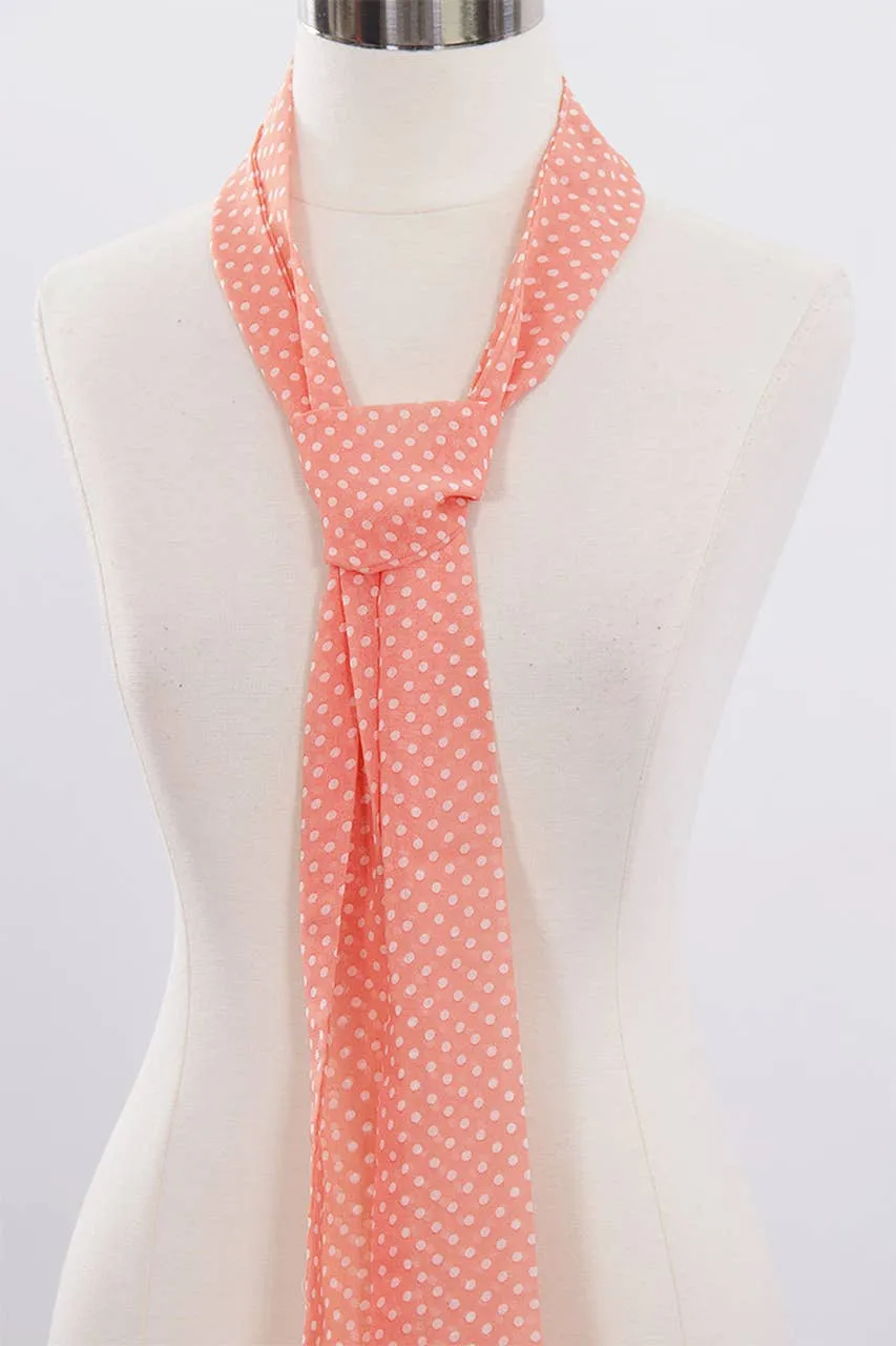 Polka Dot Skinny Scarf