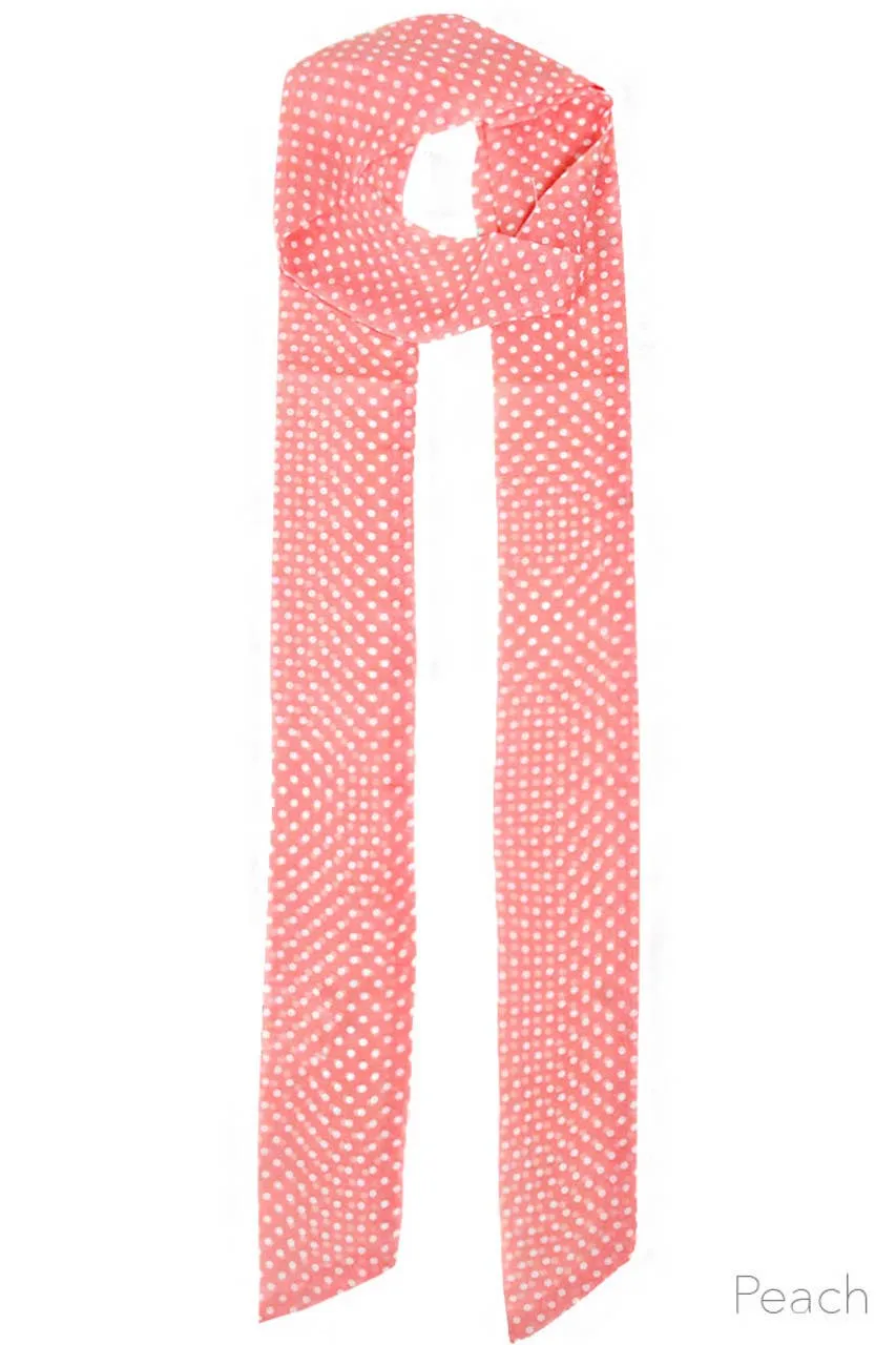 Polka Dot Skinny Scarf