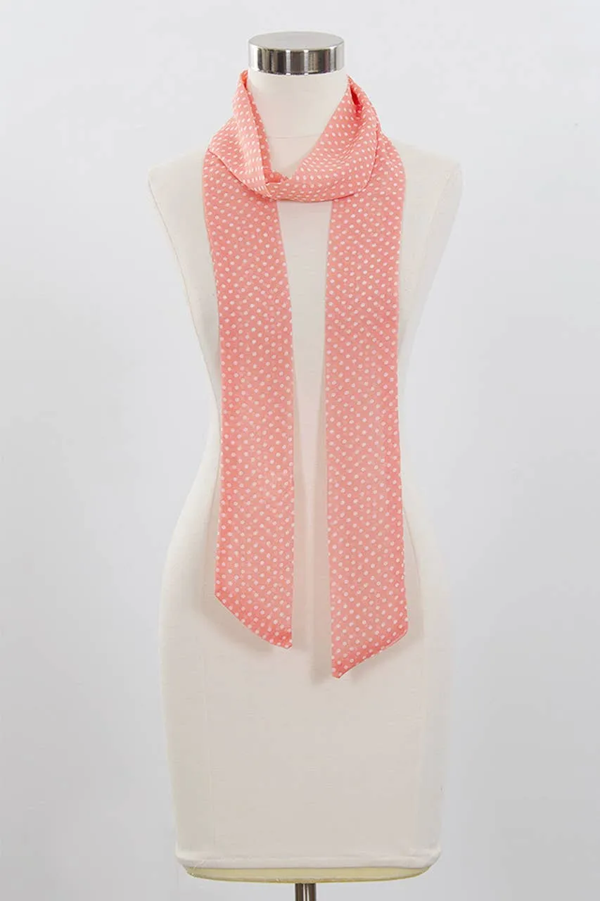 Polka Dot Skinny Scarf