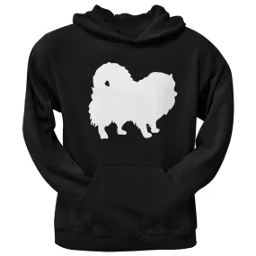 Pomeranian Silhouette Black Adult Hoodie