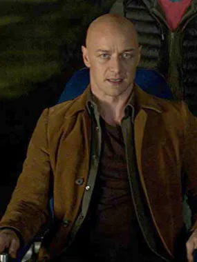 Professor Charles Xavier Suede Leather Jacket