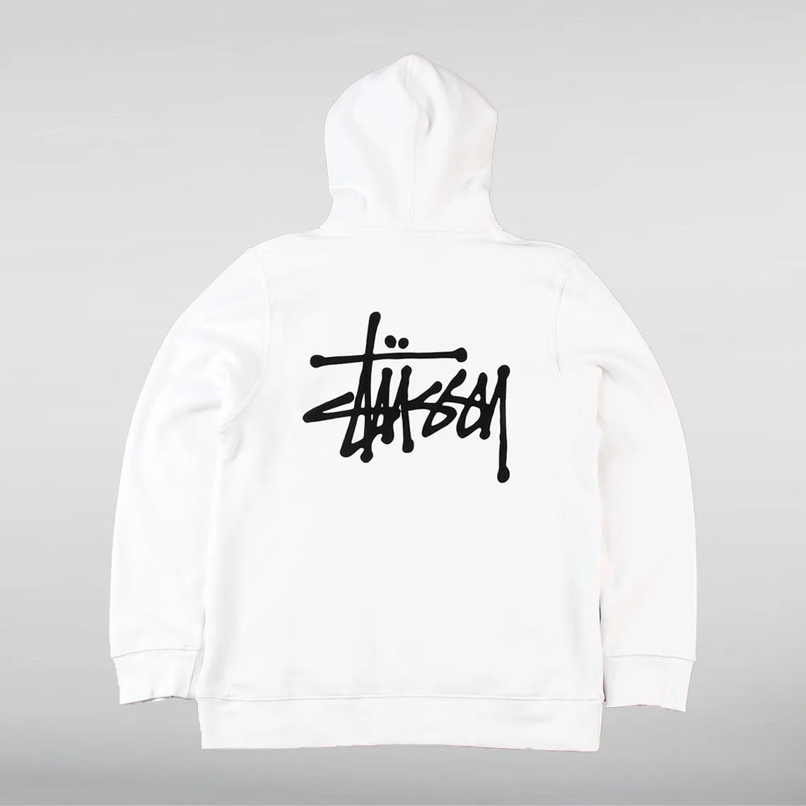 Pullover in Classic White & Black Stussy Hoodie