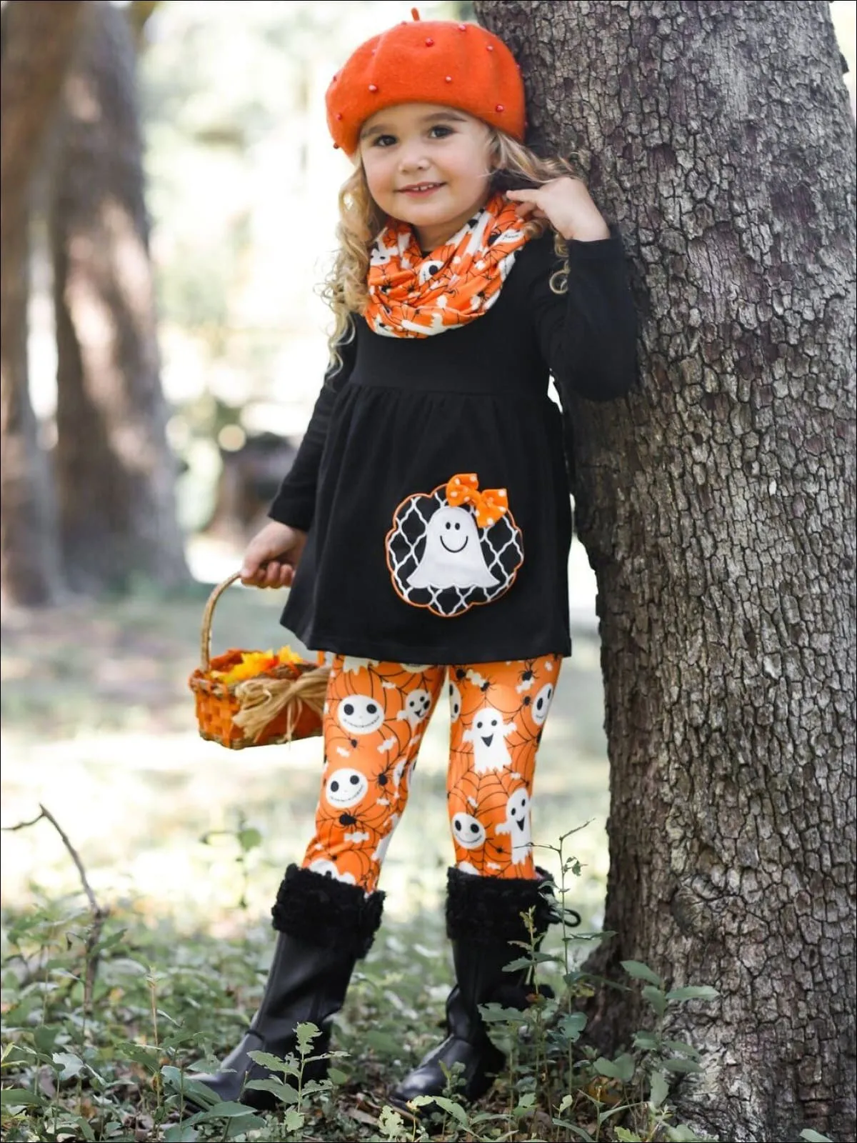 Ready, Set, Ghoul Tunic, Leggings And Scarf Set