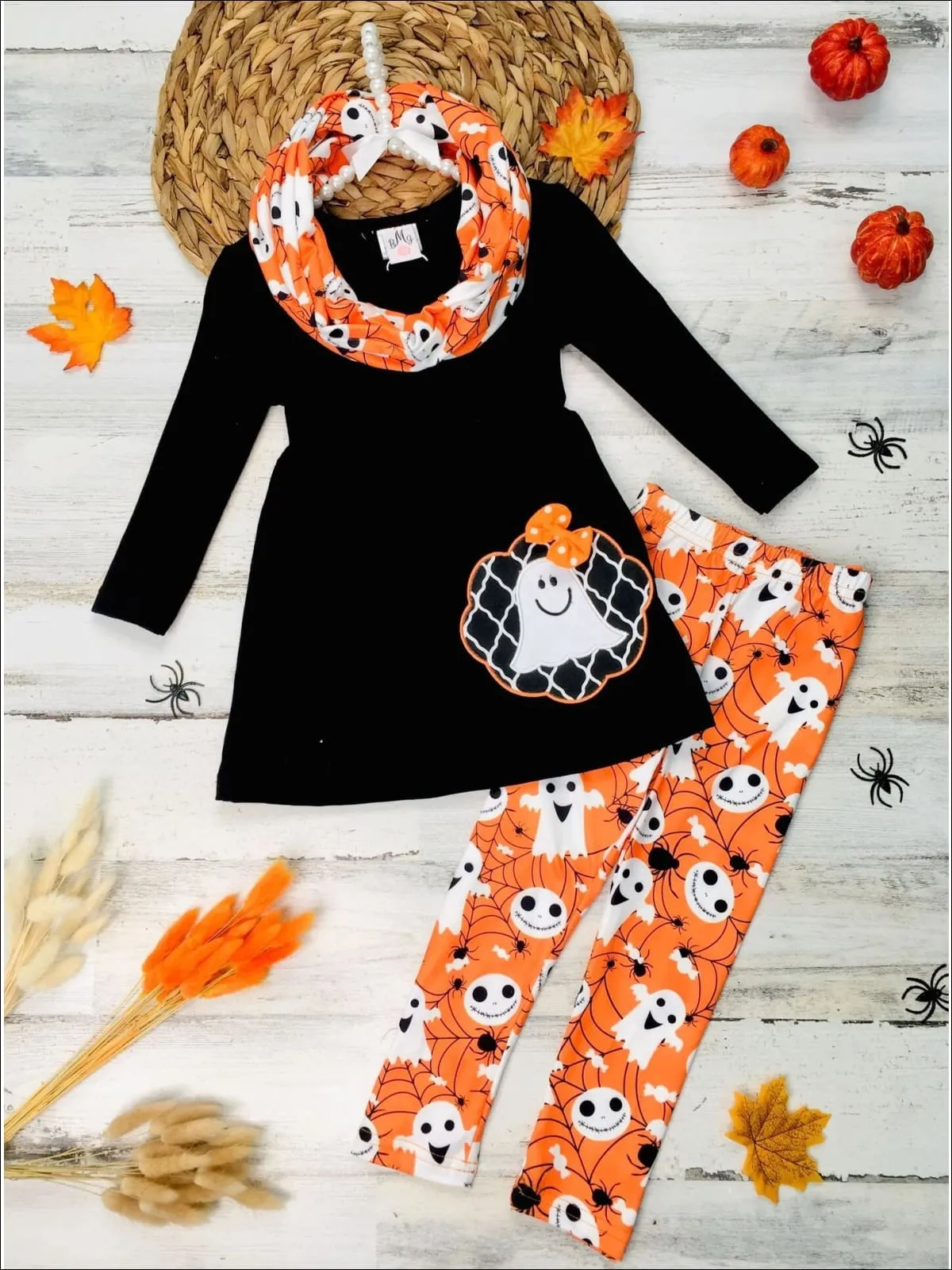 Ready, Set, Ghoul Tunic, Leggings And Scarf Set