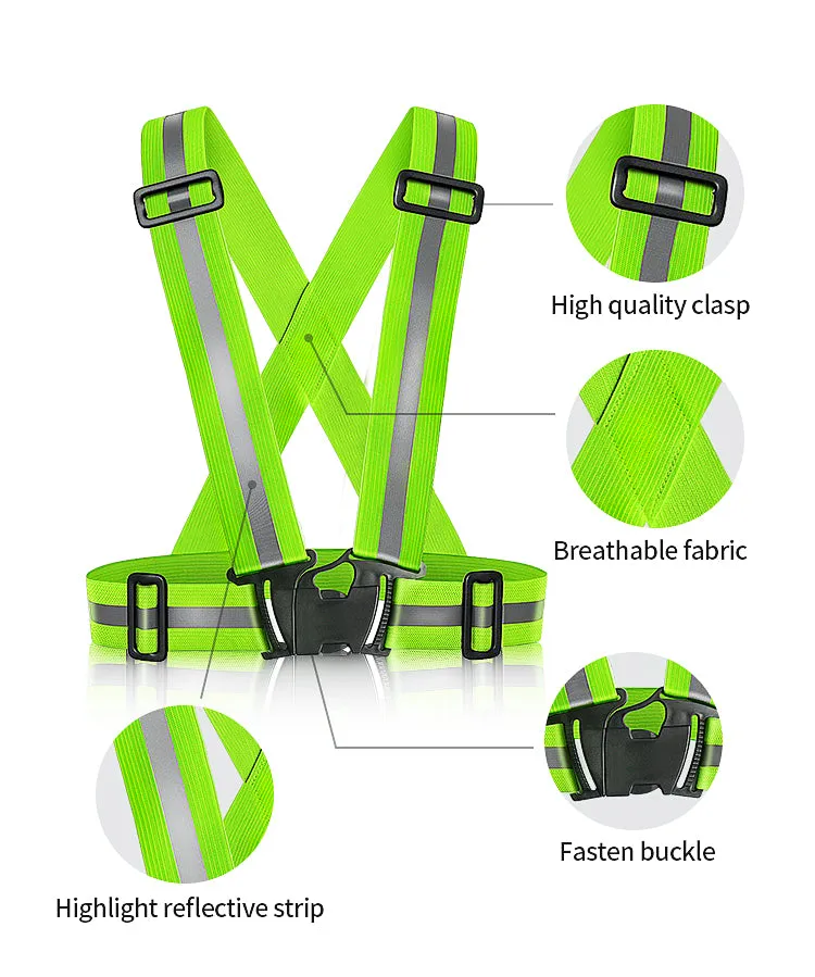 Reflective elastic vest for work sport(MJ-S17)