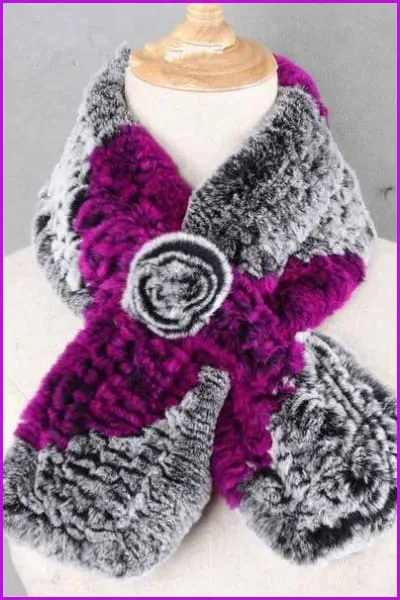 Rex Rabbit Fur Scarf