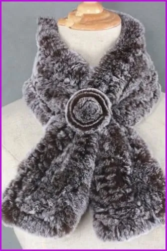 Rex Rabbit Fur Scarf