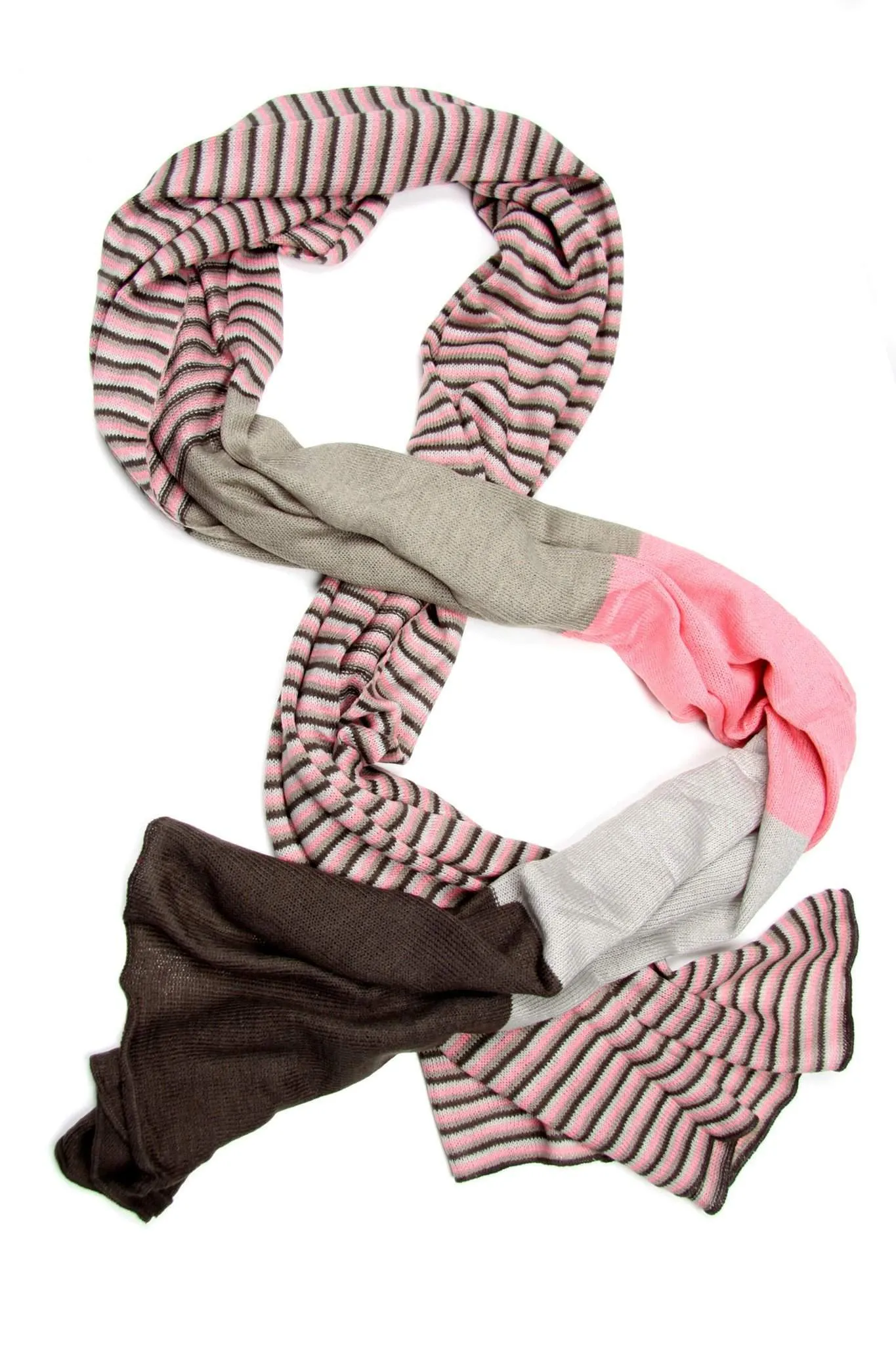 Scarf / Pink & Grey / Unisex