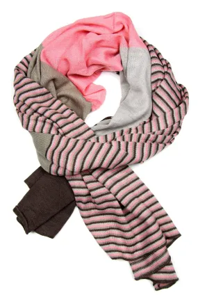 Scarf / Pink & Grey / Unisex