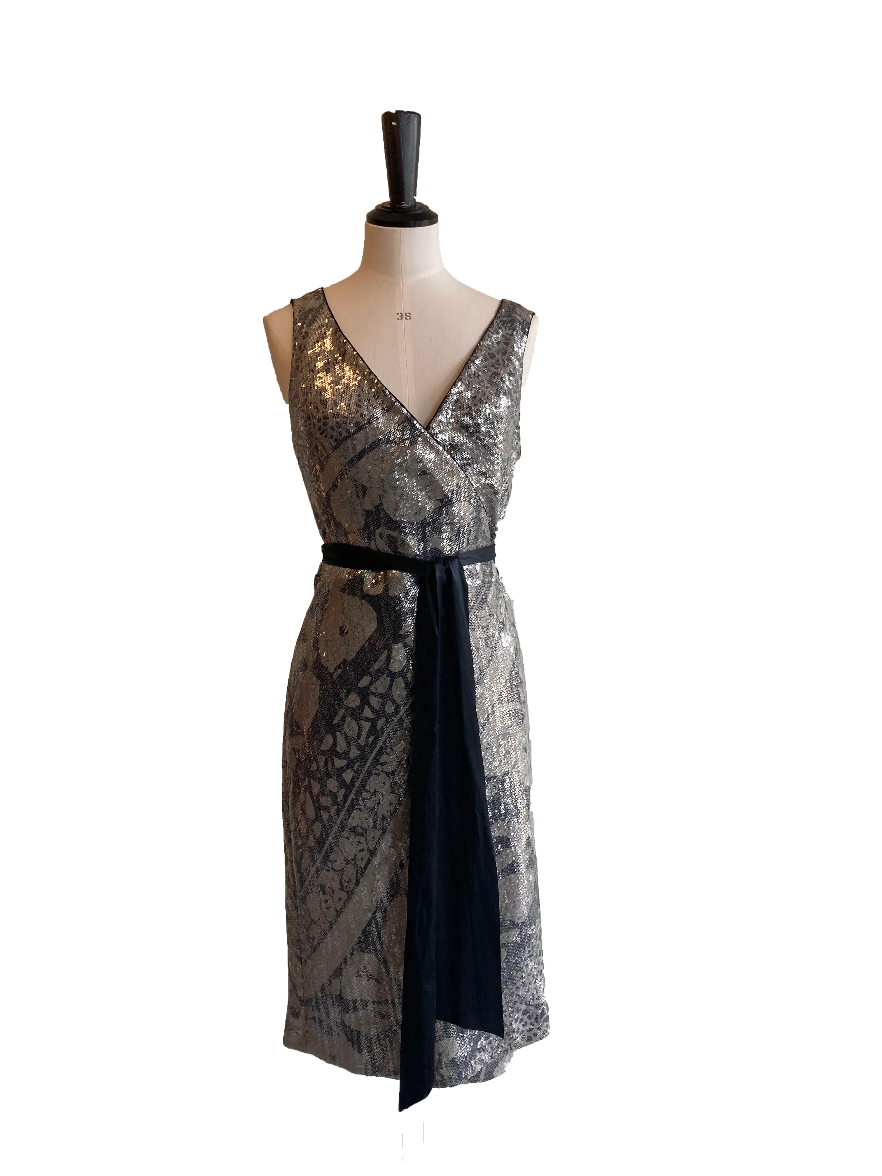 Sequinned Liraz Wrap Dress