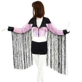 Showtime Zipper Front Jacket with Cuffs and 30" Fringe