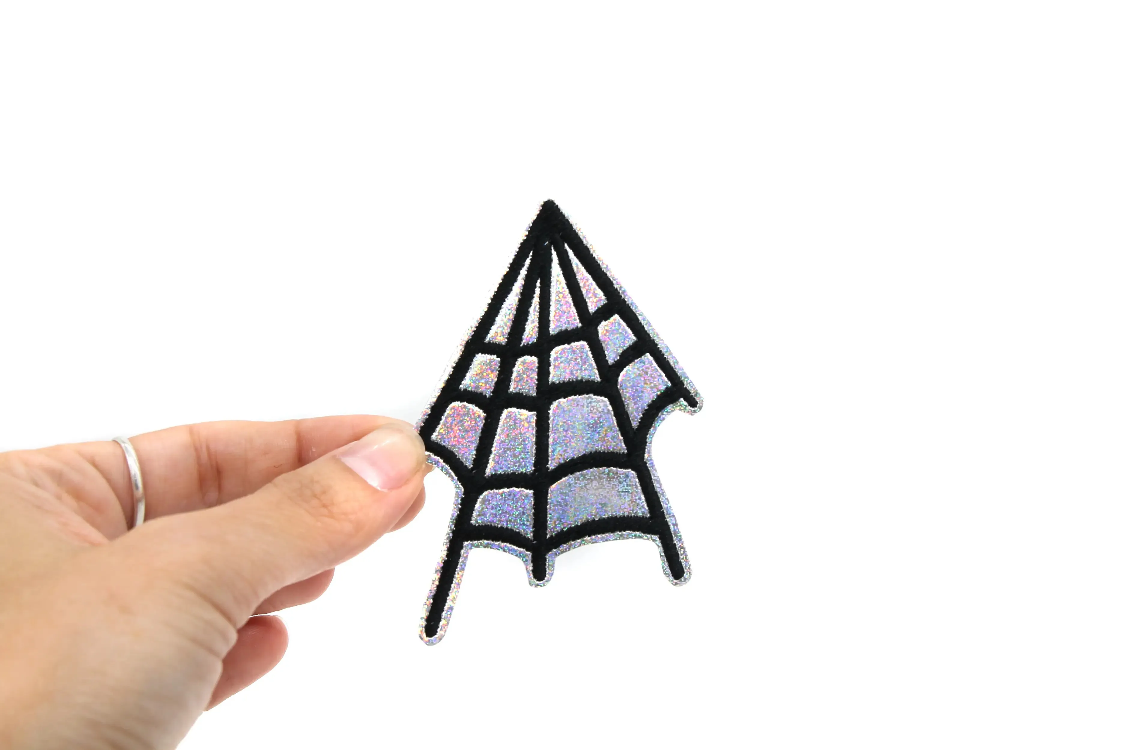 Spiderweb Holographic Vinyl Patch