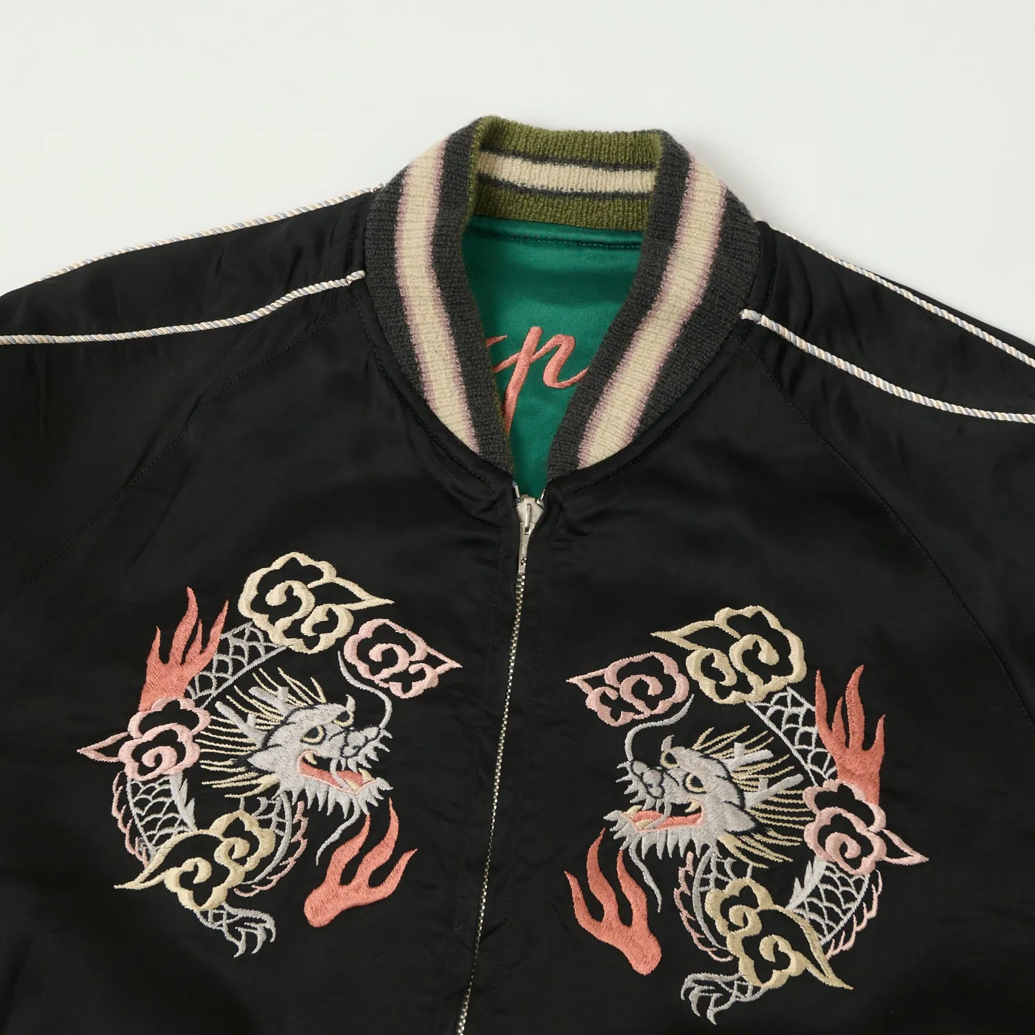 Tailor Toyo x Kosho & Co. Special Edition Reversible 'Sukajan' Souvenir Jacket - Black