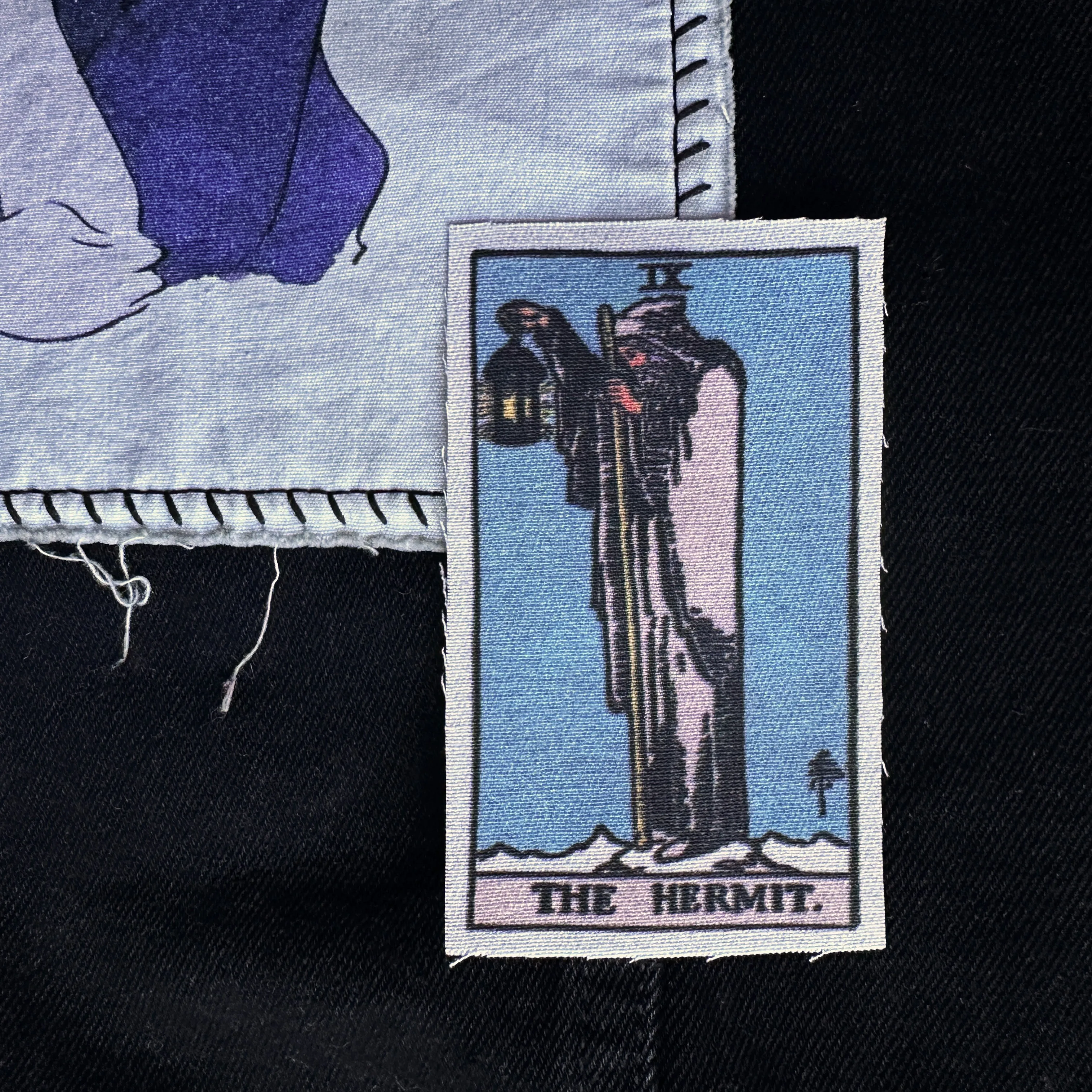 Tarot Card The Hermit Fabric Patch