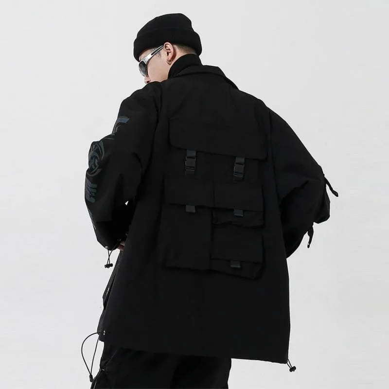 Techwear Black Reflective Jacket