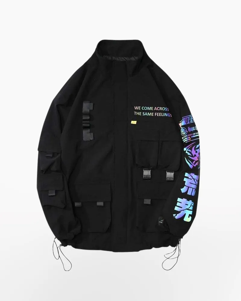 Techwear Black Reflective Jacket