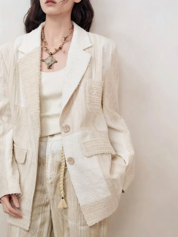 Textured Linen Blazer