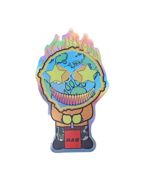 The Burning Man Die-Cut Holographic Sticker (Order Includes Free Stickers!)