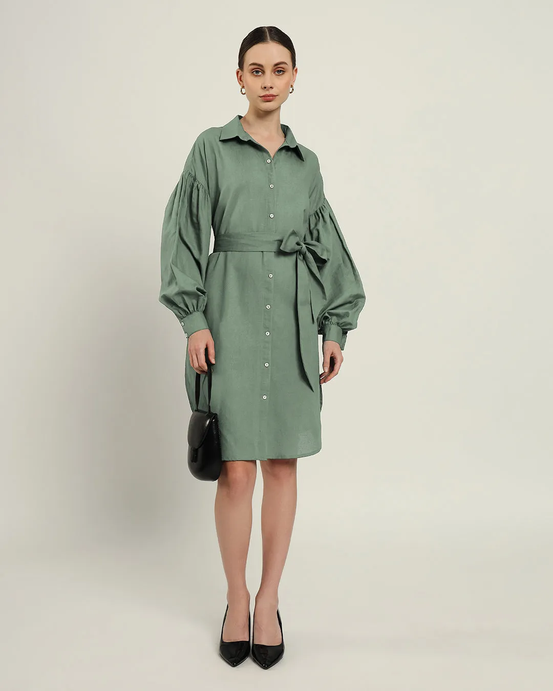 The Derby Mint Cotton Dress