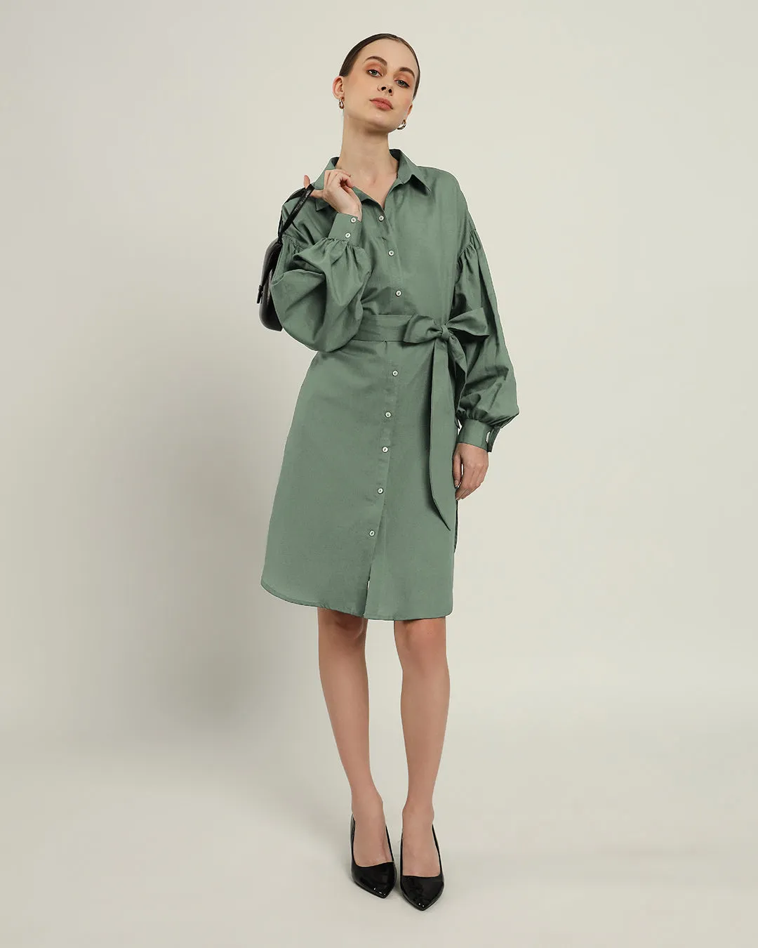 The Derby Mint Cotton Dress