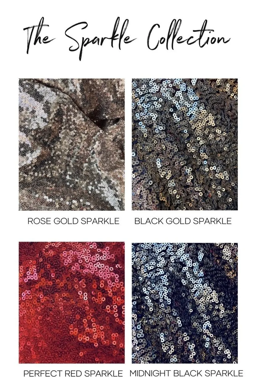 The Sparkle Wrap Dress - Black Sparkle