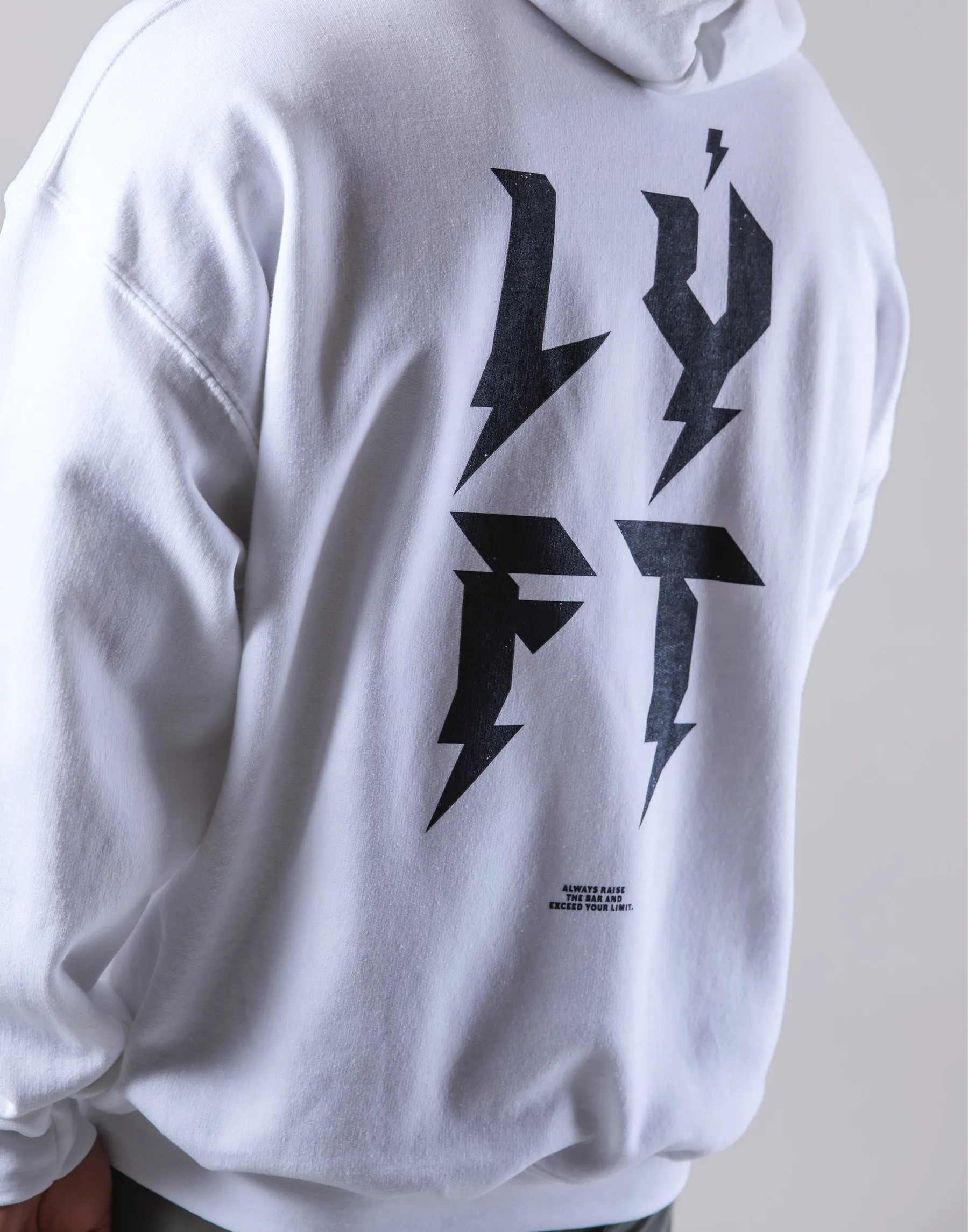 Thunder Logo Pullover Hoodie - White