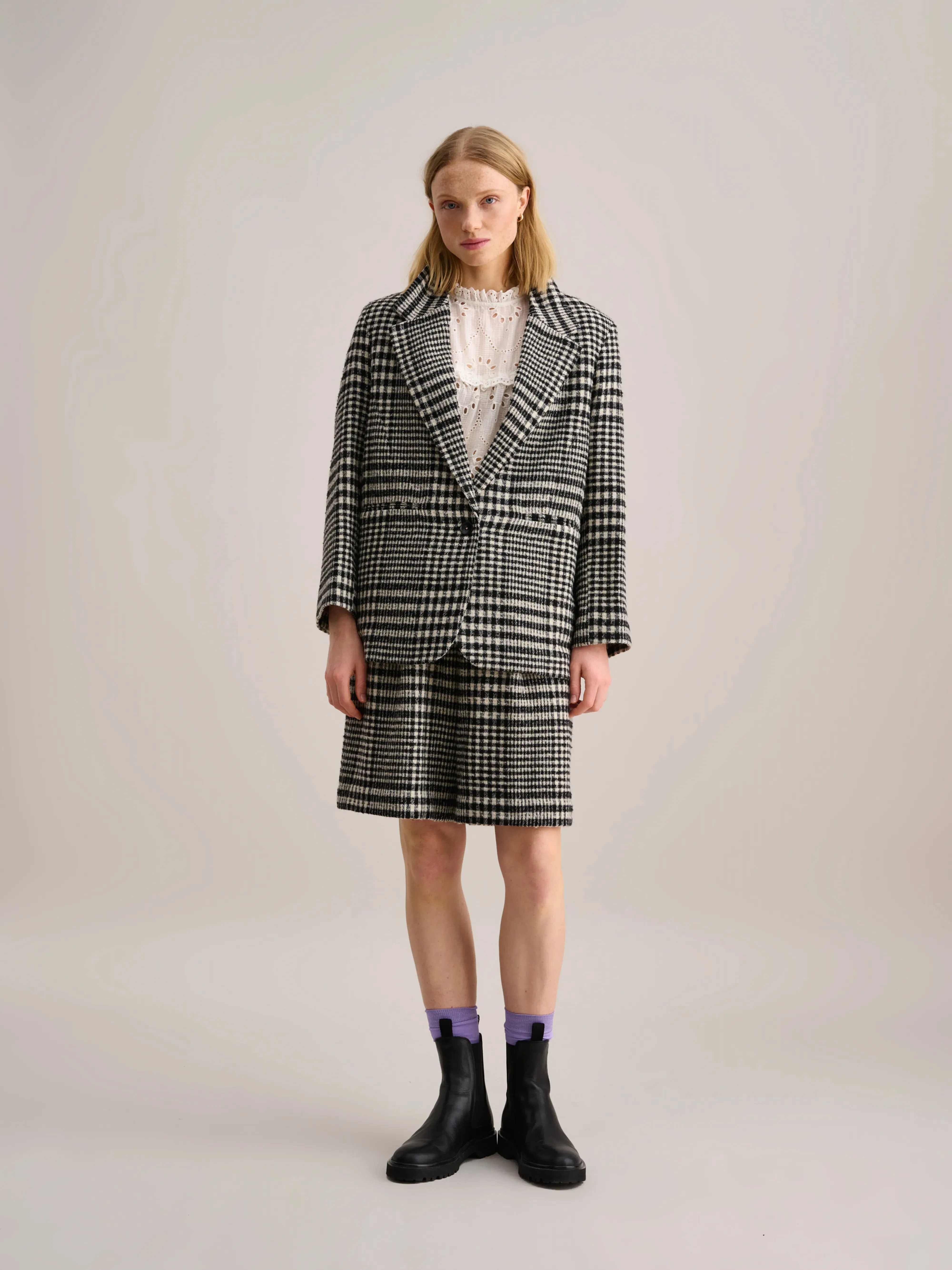 Veil Blazer (232 / W / CHECK B)