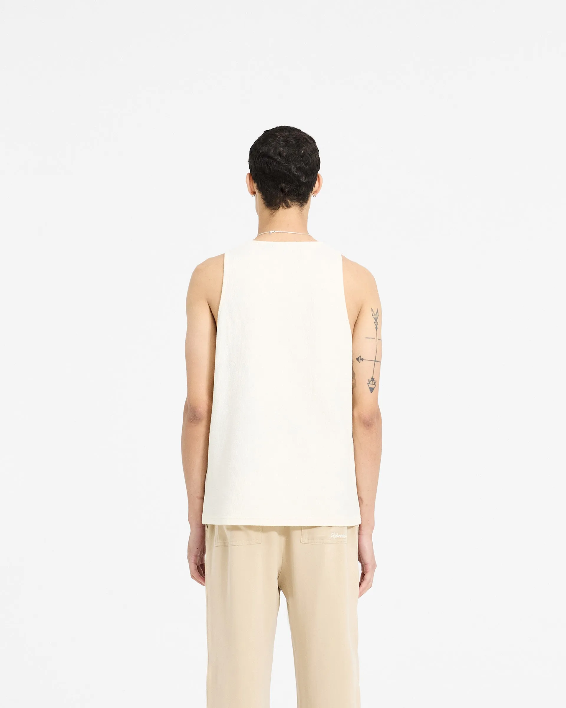 Waffle Vest - Antique White