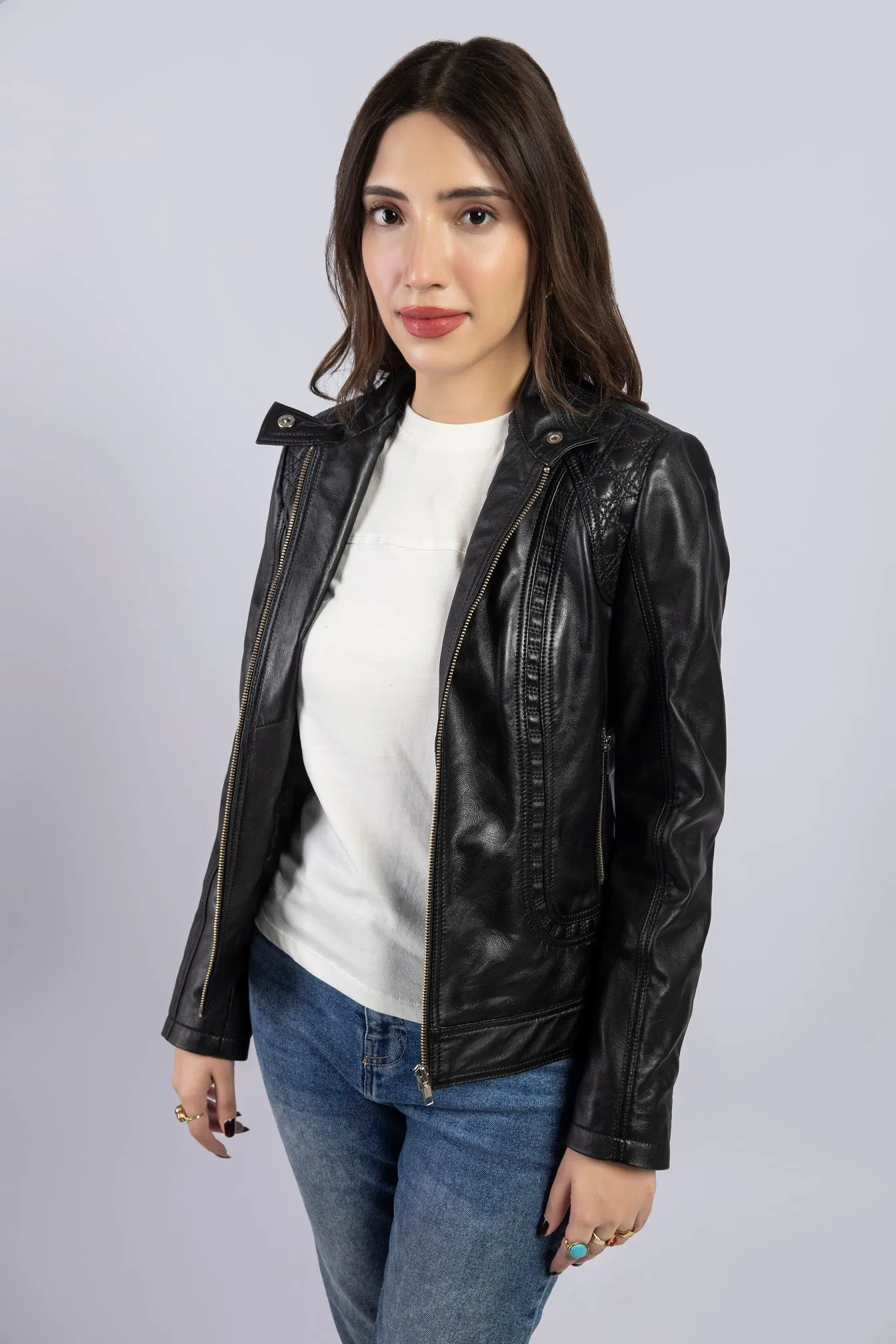 Women Chelsea Genuine Lambskin Leather Jacket