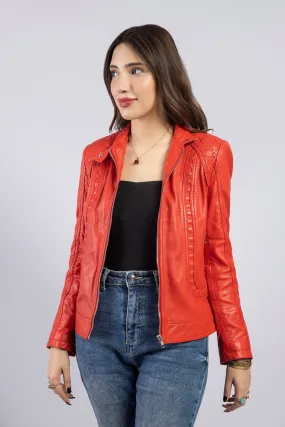 Women Chelsea Genuine Lambskin Leather Jacket