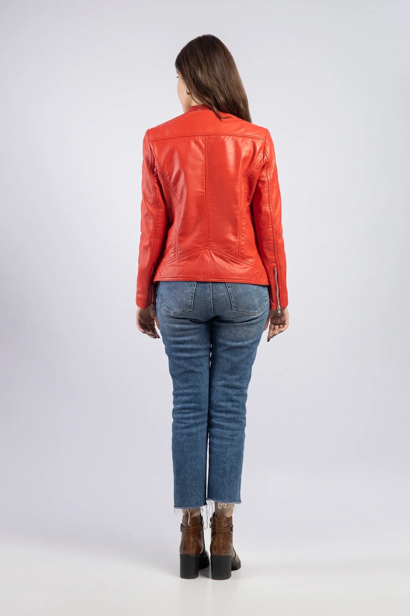 Women Chelsea Genuine Lambskin Leather Jacket