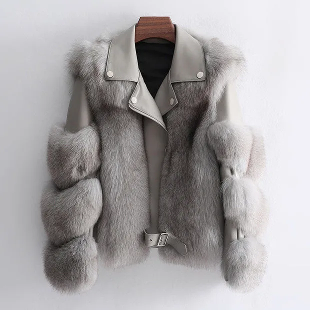 Women's Clothing Imitation Fur Women's Motorcycle Clothing Coat Autumn And Winter Young Coat